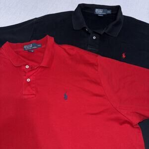 Lot Of 2 Ralph Lauren Men Golf Polo Shirts Sz 2XL Soft Casual Short Sleeve EUC